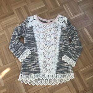 Anthropologie Champagne & Strawberry Sweater Small